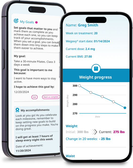 Two smartphones side by side, displaying previews of the WeGoTogether portal.