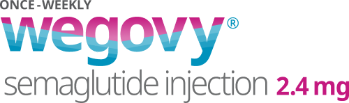 Once-weekly Wegovy semaglutide injection 2.4 milligrams logo.